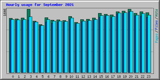 Hourly usage for September 2021