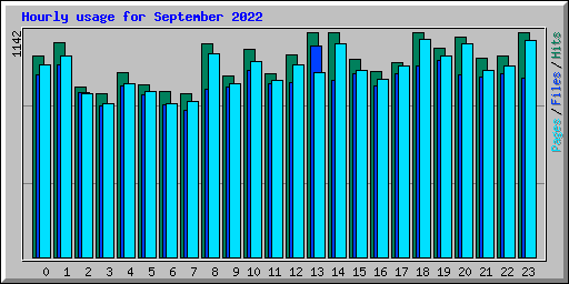 Hourly usage for September 2022