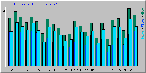 Hourly usage for June 2024