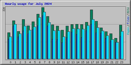 Hourly usage for July 2024